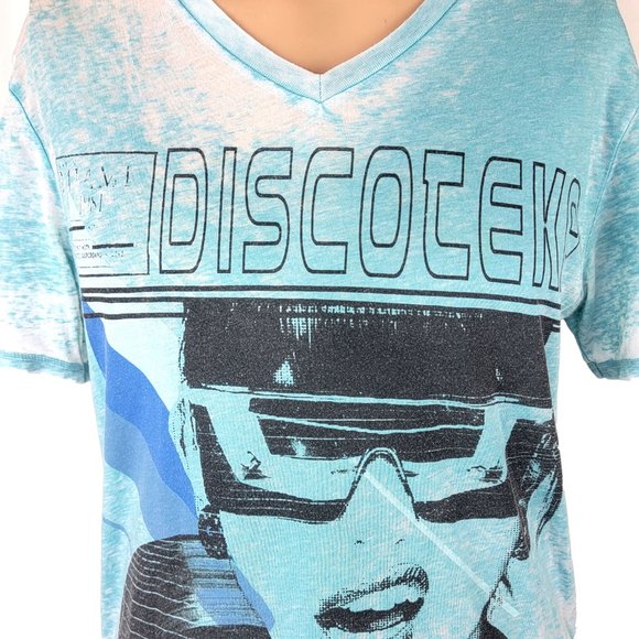 Scott Free Discoteka Cyberpunk Burnout Tee Size Medium - Picture 4 of 6